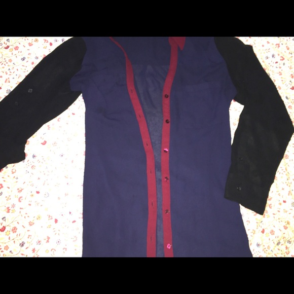Blouse multicolor long sleeve shirt - Picture 2 of 3